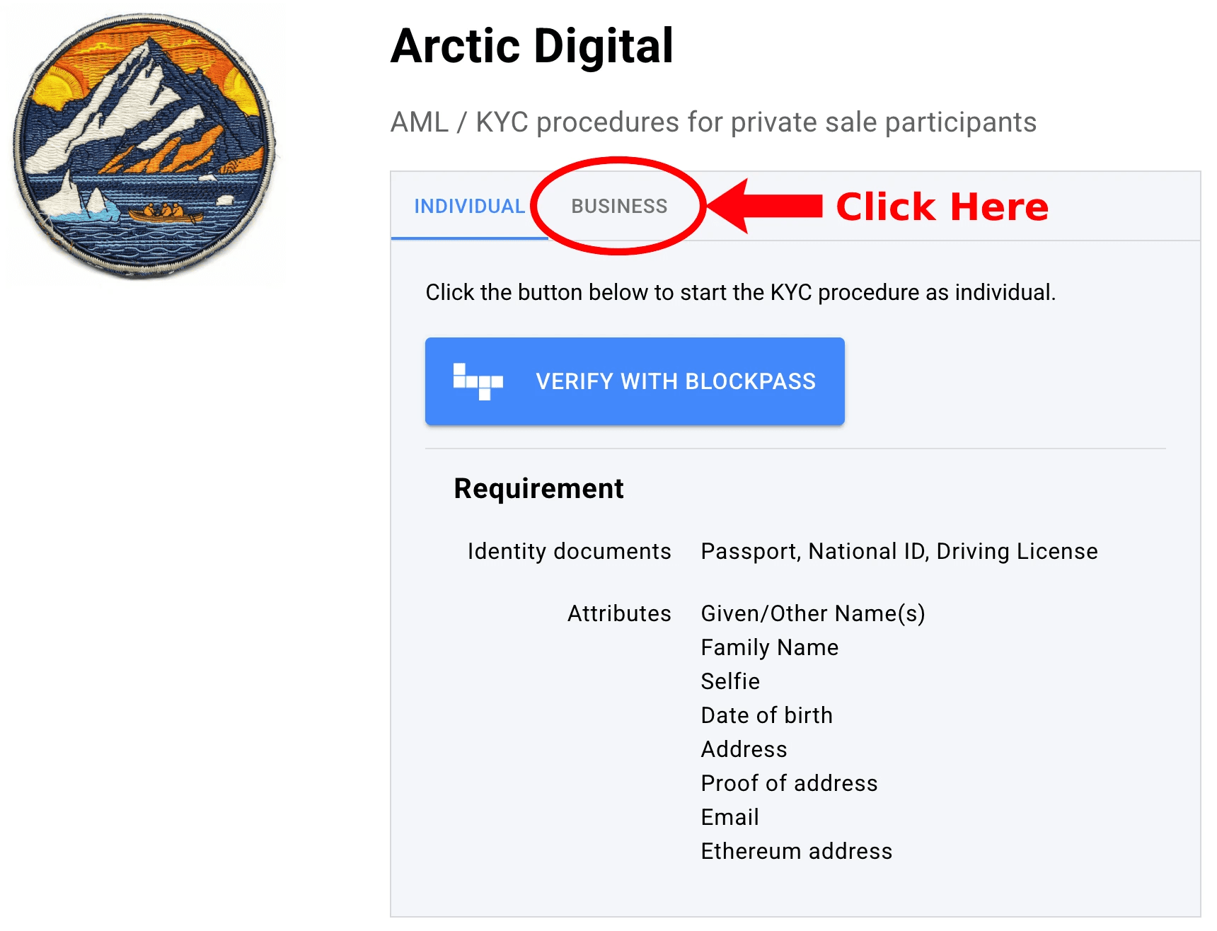 Blockpass KYB Screenshot
